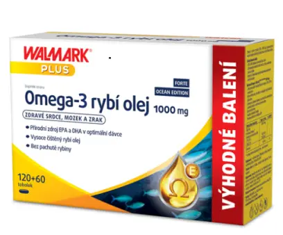 Walmark Plus Omega-3 rybí olej 1000mg 120+60 tobolek